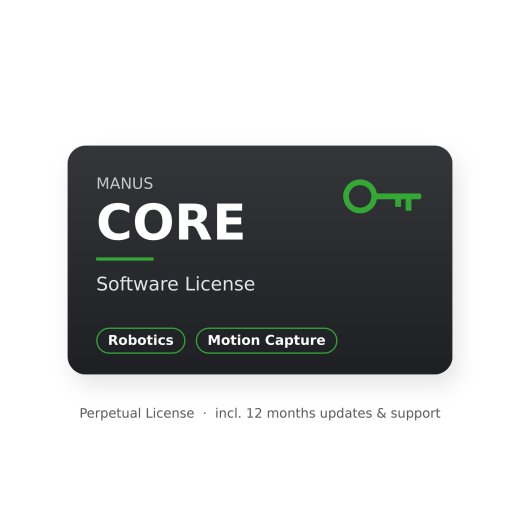 Licenza del software MANUS Core