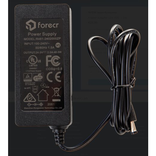 Forecr Power Adapter for NVIDIA Jetson Xavier NX