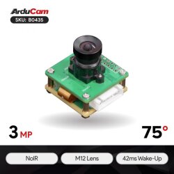 ArduCam Mega 3MP Color Cam with M12 Lens (NoIR)
