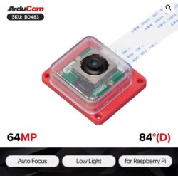 Arducam 1/1.32″ 64MP Auto Focus Camera Module for...