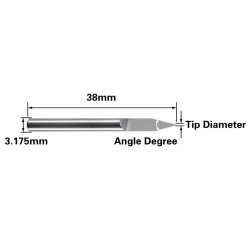 Makera Single Flute Engraving Bit for Metal - 1/8 Shank