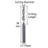 Makera Two Flute Ball Nose Bit - 1/8 Shank 3.175mm * 22mm