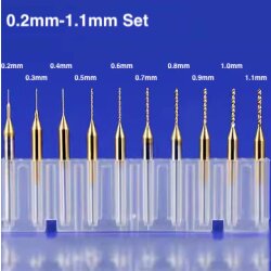 Makera TiN Coating Drill Bit - 1/8 Shank 1mm * 10mm (10pcs)