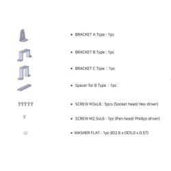 Metal Bracket (IR-MB07) - for 17Lf (37, 50, 87mm stroke) Horizontal & Vertical Mounting